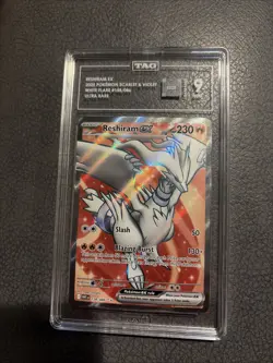 Pokemon TCG Reshiram EX 158/086 White Flare Secret Rare Holo Card TAG Mint 9 - Image 1