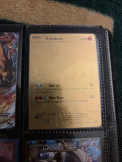 Secret Rare Rashiram Full Art Gold Card Very Lightly Played In Great Condition - Image 3
