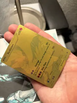 Secret Rare Rashiram Full Art Gold Card Very Lightly Played In Great Condition - Image 4