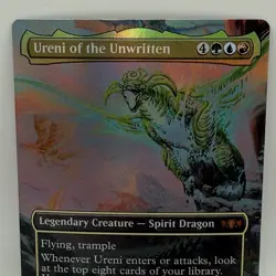 MTG Ureni of the Unwritten (Borderless) Commander: Tarkir: Dragonstorm Foil NM - Image 1