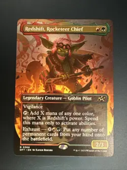 1x - Redshift, Rocketeer Chief - (borderless) - Aetherdrift - NM MTG - Image 1