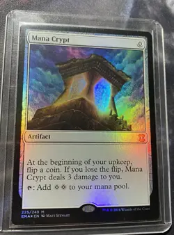 Mtg Mana Crypt - NM/LP FOIL - Eternal Masters🔥 ready to ship - Image 1