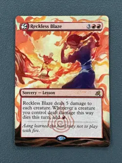 Reckless Blaze MTG Avatar: The Last Airbender Eternal Hand Painted Altered Art v - Image 1