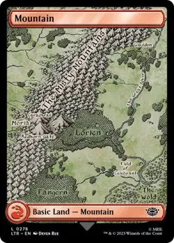 4x Lord of the Rings Full Art Mountain, Full Art Lands, LOTR Lands, 4 Pack, 278 - Image 1