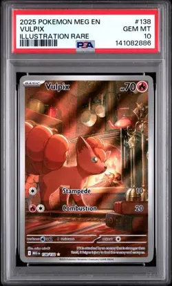 Vulpix *PSA 10* Illustration Rare *Mega Evolution* #138 * Pokemon - Image 1