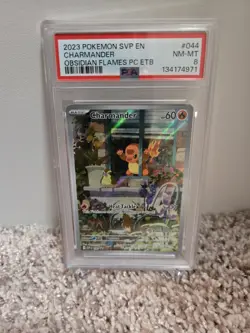 PSA 8 Charmander 044 Sv: Scarlet & Violet Promo Cards Holo Pokemon Center - Image 1