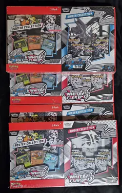Pokemon Black Bolt and White Flare Binder And Poster Collection Sams Lot of 4 - Image 2