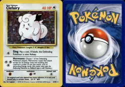 CLEFAIRY 5/102 HOLO HOLO RARE BASE SET UNLIMITED POKEMON HOLO MP - Image 1