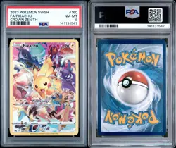 2023 POKEMON SWORD & SHIELD CROWN ZENITH #160 SWSH FULL ART PIKACHU MINT PSA 8 - Image 3