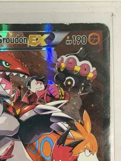 Team Magma's Groudon EX 15/34 Double Crisis Holo Ultra Rare EX Pokemon MP/HP DMG - Image 2