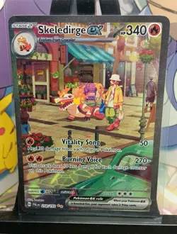 Pokemon Skeledirge ex Special Illustration Rare SV02: Paldea Evolved 258/193 NM - Image 1