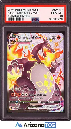 Pokemon 2021 Shiny Charizard VMAX SV107/SV122 Shining Fates GEM MINT PSA 10 - Image 1
