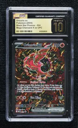 Oricorio ex Pokemon Mega Evolution Black Star (MEP) Promo CGC 10 Pristine - Image 1
