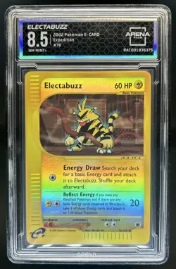 2002 Pokemon Expedition Set Electabuzz Reverse Holo #76 Arena Club 8.5 - Image 1