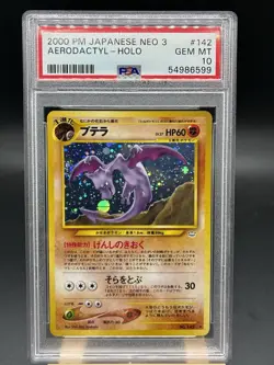 2000 Japanese Neo 3 Aerodactyl Holo Rare PSA 10 Gem Mint Pokemon Card - Image 1