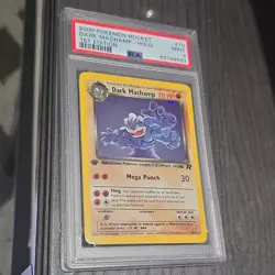 Pokemon Team Rocket Dark Machamp Holo Rare 1st Edition 10/82 PSA 9/10 2000 - Image 1