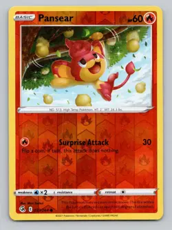 Reverse Holo Pansear 037/264 Common SWSH08: Fusion Strike Pokemon - Image 1