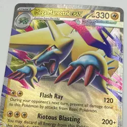 Pokemon TCG Mega Manectric ex 050/132 NM ME01: Mega Evolution Holo - Image 1