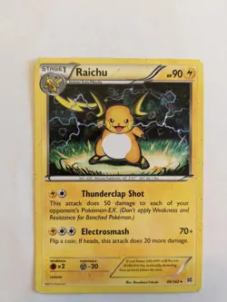 Pokemon TCG Raichu BREAKthrough 49/162 Cracked Ice Holo Rare Moderate - Image 1
