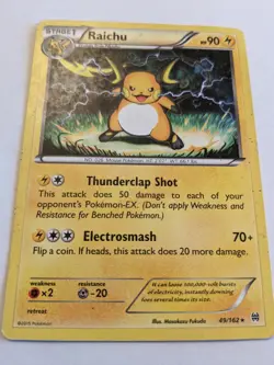 Pokemon TCG Raichu BREAKthrough 49/162 Cracked Ice Holo Rare Moderate - Image 2