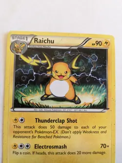 Pokemon TCG Raichu BREAKthrough 49/162 Cracked Ice Holo Rare Moderate - Image 3