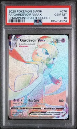 Pokemon Champion's Path Gardevoir VMAX 076/073 Rainbow Secret GEM MINT PSA 10 - Image 1