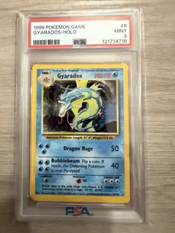 1999 Pokemon Gyarados PSA 9 Mint Holo #6 Base Set - Image 1