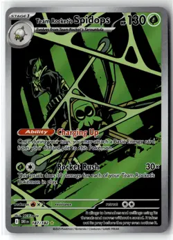 Team Rocket's Spidops ⭐ 187/182 Holo Destined Rivals Pokemon NM - Image 1