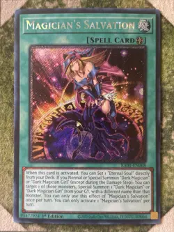 YuGiOh MAGICIAN'S SALVATION Platinum Secret Rare RA01-EN068 - Image 2