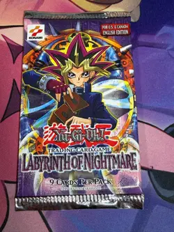 Yugioh TCG! SEALED Labyrinth of Nightmare Unlimited Booster Pack - Unsearched - Image 1