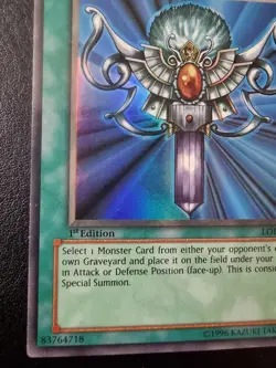 Yu-Gi-Oh! Monster Reborn, LOB-E096, 1st Edition, Vintage, Ultra Rare - Image 4