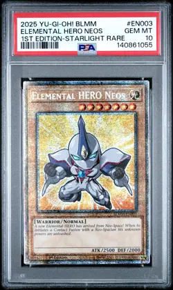 Elemental Hero Neos BLMM-EN003 1st Edition Starlight Rare Yugioh PSA 10 *055 - Image 1