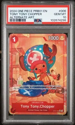 One Piece - Tony Tony Chopper - ST01-006 (PRB01) - Alt Art Parallel - PSA 10 - Image 1