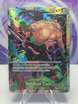 One Piece Card Game Roronoa Zoro OP06-118 Secret Rare English NM - Image 1