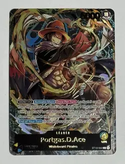 One Piece Portgas D. Ace Premium Leader Collection Promo Card English ST13-002 - Image 1