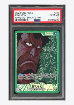 One Piece PSA 10 Kin'emon L Alternate Art 2023 OP02-025 OP02 Japanese - Image 1