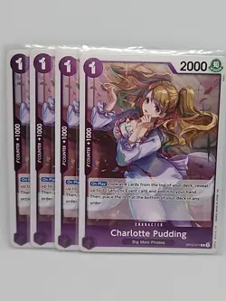 OP12-071 Charlotte Pudding (R) Legacy of the Master One Piece CCG x4 Playset - Image 1