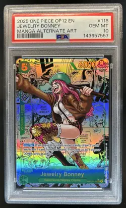 2025 One Piece Legacy of the Master Jewelry Bonney Manga Art SSP OP12-118 PSA 10 - Image 1
