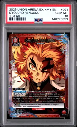 Union Arena TCG Kyojuro Rengoku Alt Art Holo PSA 10 Gem Mint Demon Slayer - Image 1