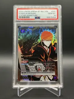 2024 Ichigo Kurosaki #041 Union Arena Bleach Signature 2 Star PSA 10 - Image 1