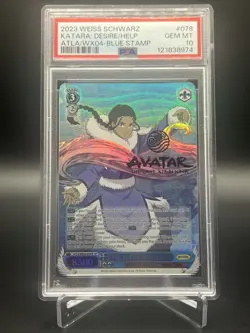 2023 Weiss Schwarz Avatar KATARA Desire To Help Blue Stamp #078 SP PSA 10 - Image 1