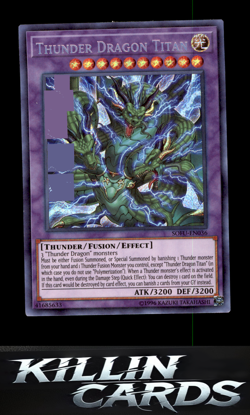 Thunder Dragon Titan SOFU-EN036 YuGiOh Secret Rare Soul Fusion Card NM - Image 1