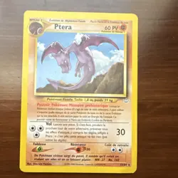 Pokemon TCG Ptera Fossil Rare 15/64 Stage 1 60HP 2000 French Card LP - Image 1