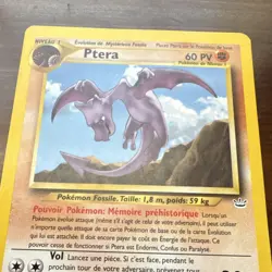 Pokemon TCG Ptera Fossil Rare 15/64 Stage 1 60HP 2000 French Card LP - Image 3