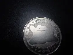 Pokemon Card Meiji Promo Metal Battle Coin Silver Ditto #6304 PLAY - Image 5