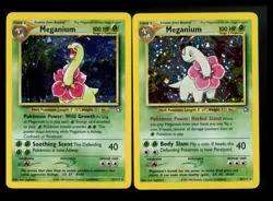 Meganium 11/111 10/111 Neo Genesis 2000 Holo Vintage Pokemon Card Lot WOTC - Image 1