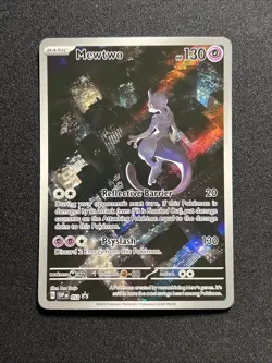 MEWTWO SVP 052 Scarlet Violet 151 Promo Illustration Rare Pokemon Card LpU+ - Image 1