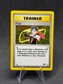 Koga - 19/132 - Pokemon Gym Challenge Unlimited Holo Rare Card WOTC HP - Image 1
