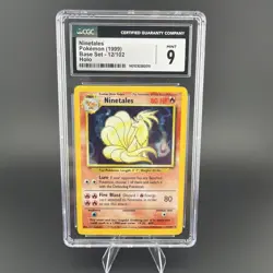 CGC 9 MINT Ninetales 1999 Base Set 12/102 Holo Pokemon Card - Image 1