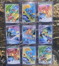 30th First Partner Promos Set Charmander, Squirtle, Bulbasaur 2X 9 Cards Total - Image 1
